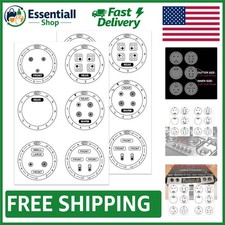Minimalist Adhesive Stove Dial Stickers - 12 Pcs for Clear Burner Identification
