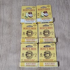Burt's Bees Coconut Pear Original Lip Balm 0.15oz Lot of 6 Moisturizing