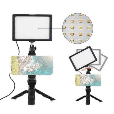 Andoer Desktop Lighting Kit Professional LED Video Light + Adjustable Tripo UPIP
