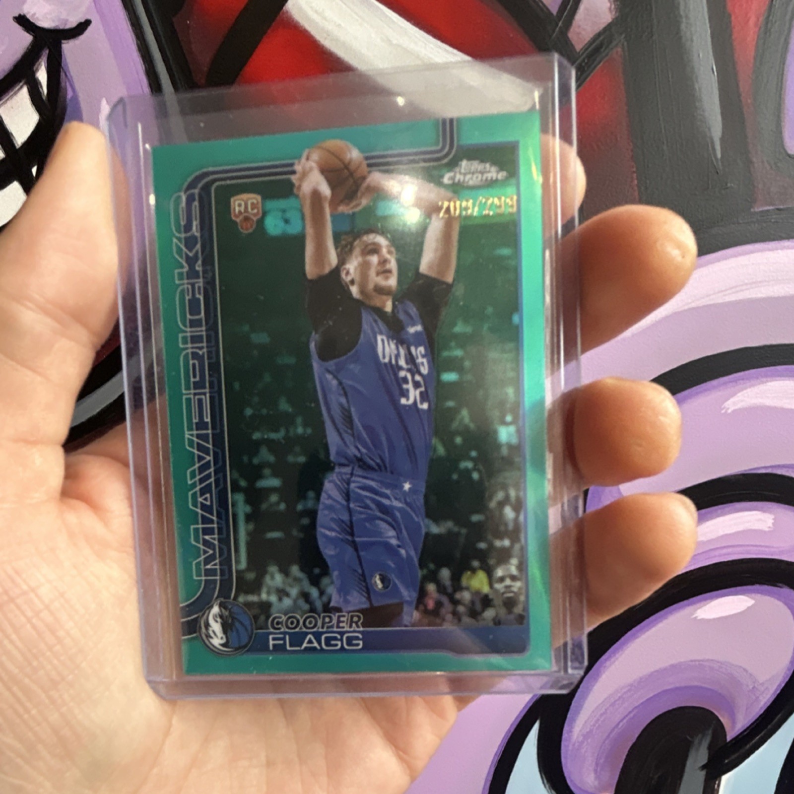 2025-26 Topps Chrome - Cooper Flagg #251 Teal Refractor Rookie /299 Color Match!