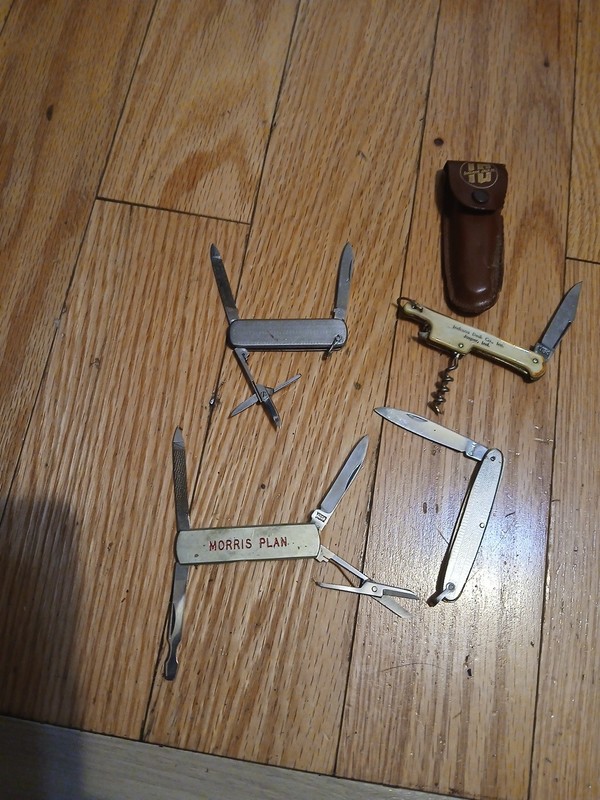 Vintage Pen Knives - 3 All Stainless & Indiana Desk, Jasper IN from Estate