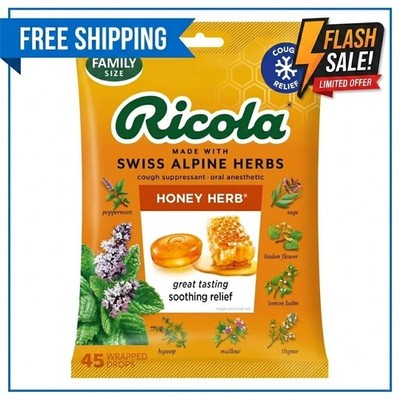 Ricola Honey Herb cough Drops 45 ct Value pack .....