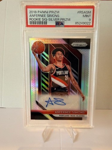 Anfernee Simons [Silver Prizm] #RSASM 2018 Panini Prizm Rookie Signatures card