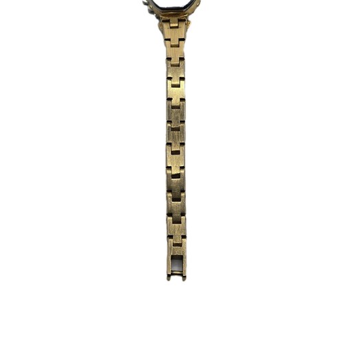 Vtg Deauville Armitron Ladies Watch Gold Tone Diamond & Blue Gem 6.5" -RUNS - Picture 9 of 12