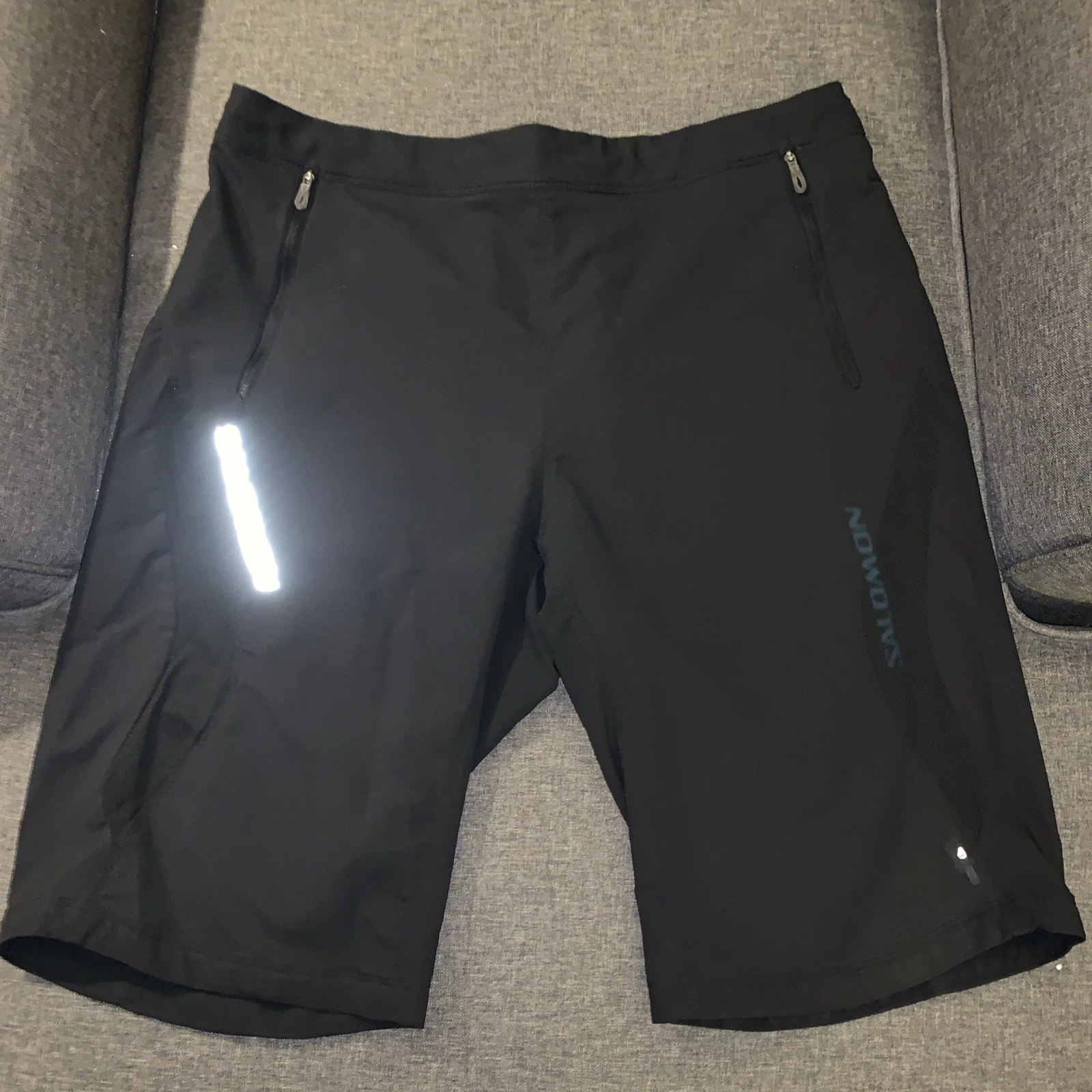 Salomon Zip Pockets MTB Hiking Performance Men’s Shorts ~ Black XL ~ 36x11