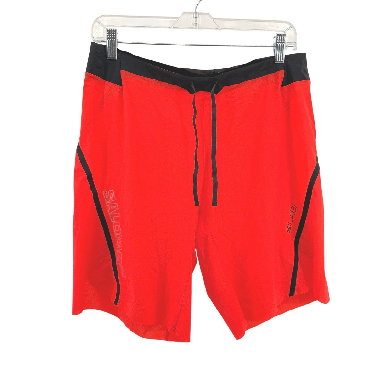 NEW Salomon S/LAB Running Shorts Mens Medium Fiery Red Black Performance Trail