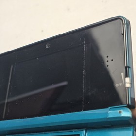 Nintendo 3DS Console Aqua Blue w/ Charger No Stylus - Tested Working 