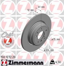 2x Bremsscheibe COAT Z ZIMMERMANN 150.1272.20 für E31 BMW E38 7er 8er 725 tds