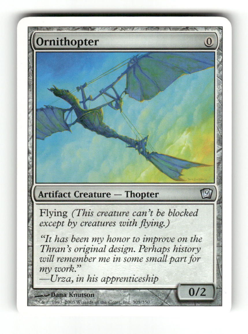 Ornithopter 305 Uncommon 9th Edition Magic: The Gathering Near Mint