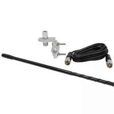 Standard Series Mirror Mount Fiberglass CB Antenna Kit in Black, 3 Ft. Free Ship