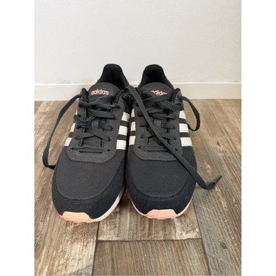 Adidas V Racer 2.0 Women s Retro Sneakers Size 7 Black White Pink DB0432