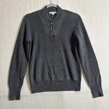 J.W. Anderson x Uniqlo Women's Size Small Gray Wool Military Shawl LS Sweater