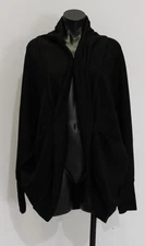 Davi & Dani Women's Dolman Long Sleeve Shawl Open Cardigan EH6 Black Small