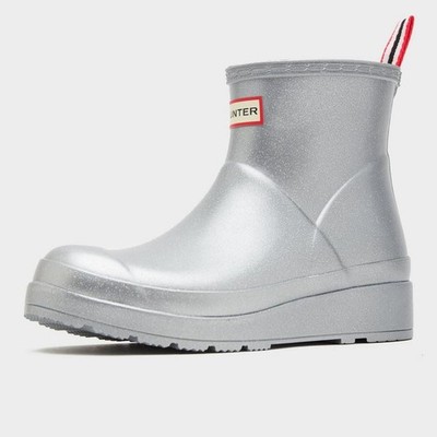 Women Hunter Play Short Original Rain Boots, Silver, UK 7 US 9 | eBay