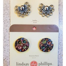 Lindsay Phillips Interchangeable Snap-on Shoe Charms Hadley  Brianna Blk Bling