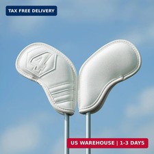 Magnetic Golf Iron Covers Set 10 Pcs Golf Iron Headcovers PU Leather Easy Off/On