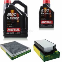 Inspektionspaket 6L Motul 8100 X-Clean+ 5W-30 FüR Hyundai I30 1.6 Crdi 1.4 KIA