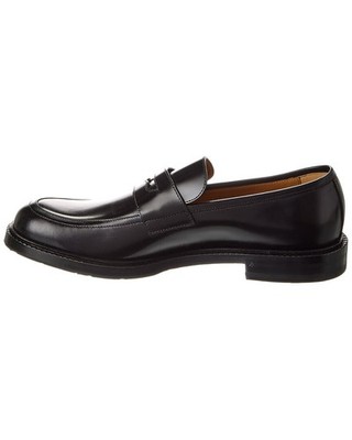 Gucci Web Leather Loafer, Black Men main image 4