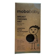 New Mobobaby Breast Feeding Hat Nursing Cover  Sun Hat Black Cream 0-6 Mos