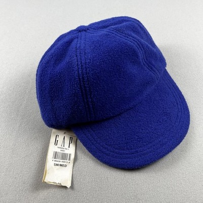 Vintage GAP Hat Cap Strapback Medium Blue Fleece Outdoor Hiking Winter Sport 90s