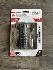 Wiha 74958 GoBox Security Bit Set with Mini Ratchet 32 PCS