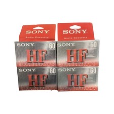SONY HF 60 Minute Blank Audio Cassette Tapes High Fidelity NEW Lot Of 4
