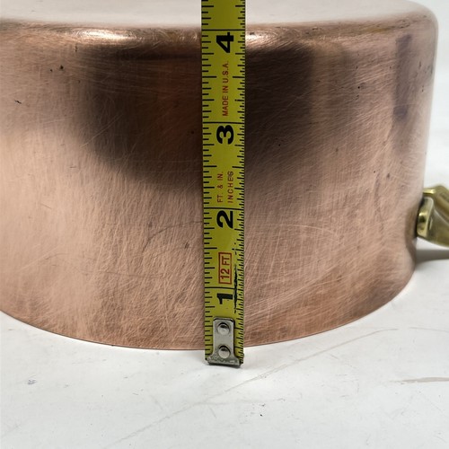 Paul Revere Limited Edition Copper 2 Quart Casserole Pan W/Lid Brass Handle - Picture 20 of 22