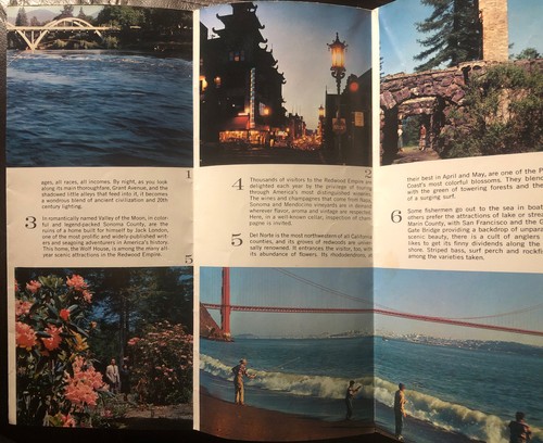 Vintage 1950’s Redwood Empire Brochure Pamplet Pictures Antique Paper Ephemera - Picture 4 of 5