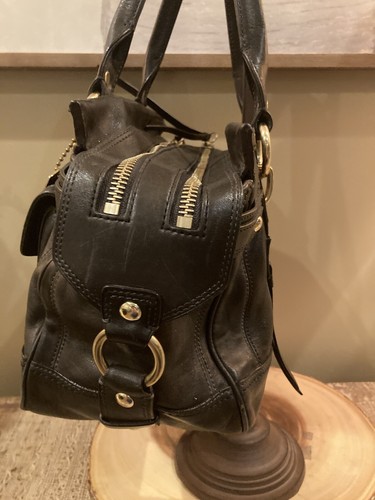RARE COACH HAMPTON LINDSAY LG LEATHER TOTE SHOPPER SATCHEL BLACK 12475 - Picture 9 of 18
