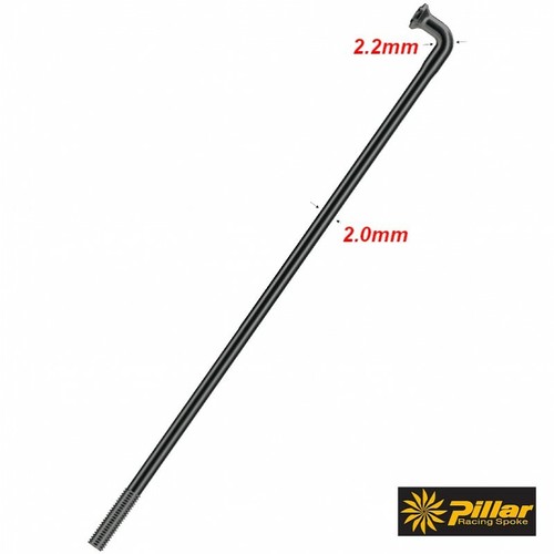 PILLAR PSR14 256 - 296mm Stainless Steel Bicycle Spokes, Set of 18pcs. - Picture 3 of 5