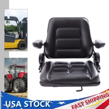 Black Universal Forklift Suspension Seat Fits Clark Cat Hyster Yale Toyota New
