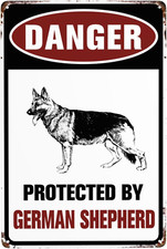 Beware of Dog Sign Warning Signs for Fence German Shepherd Sign Outdoor House Si