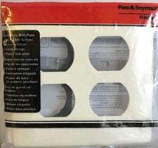 Placa de pared de receptáculo dúplex Pass & Seymour/Legrand de 2 velocidades sin tornillos - Almendra