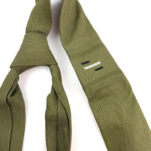 Vintage 50s 60s MCM Mod Green Textured Embroidered Mad Men Mens Tie 18 x 2" - Picture 4 of 6