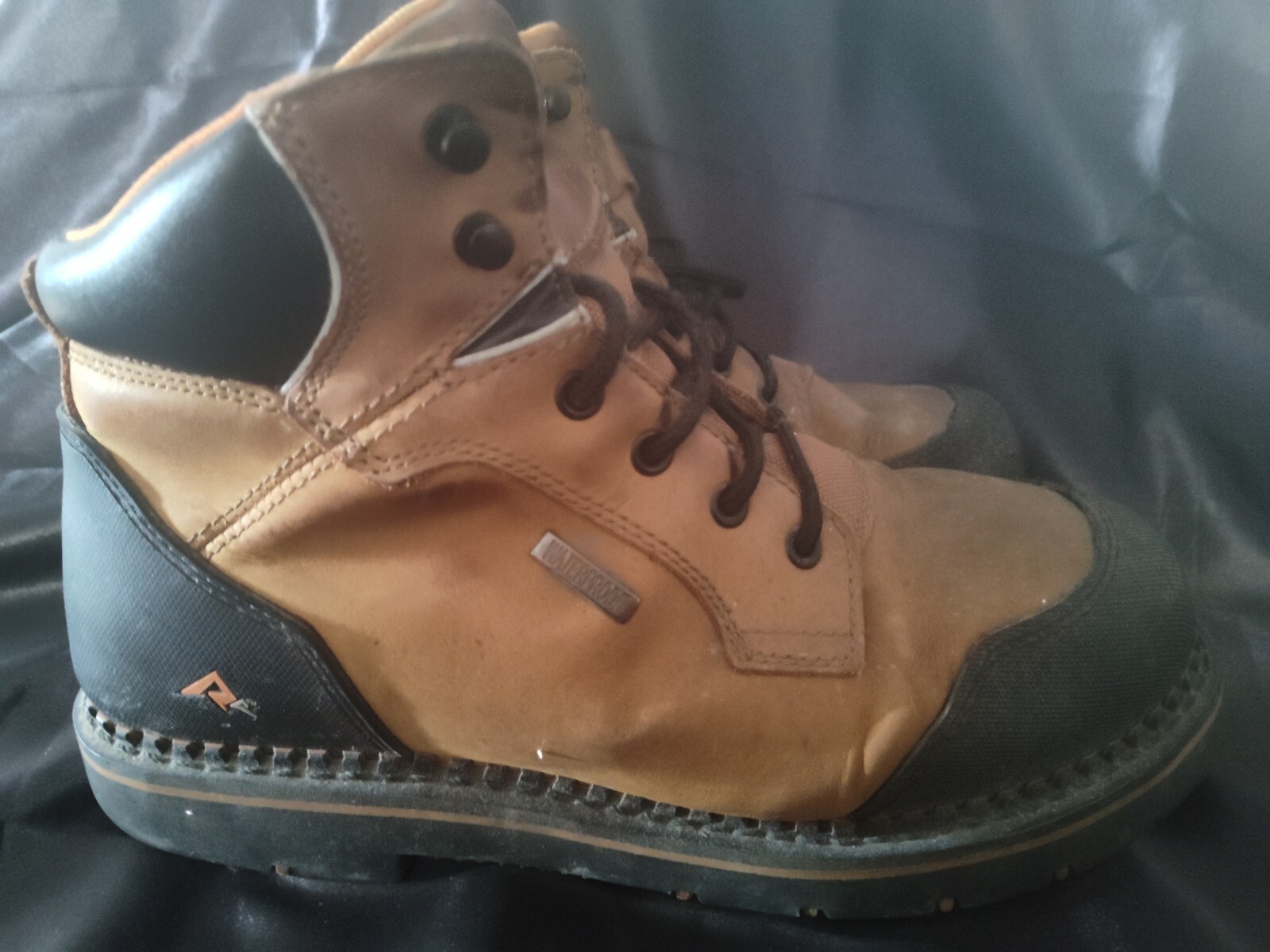 Ridgecut Toughwear Mens Brown Leather Steel Toe Work Boots SZ 10.5 M