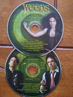 Weeds: Season Eight 8 (Blu-ray, 2013, 2-Disc Set) Jenji Kohan (CR) Discs Only