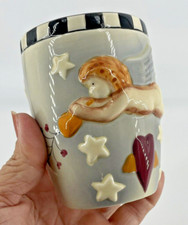 Debbie Mumm Cup Angels Cherubs 3D Toothbrush Pencil Holder Whimsical Hearts