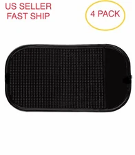 4 pcs Powerful Anti-Slip Car Sticky Mat Non-Slip Pad GPS Phone Holder Black Auto