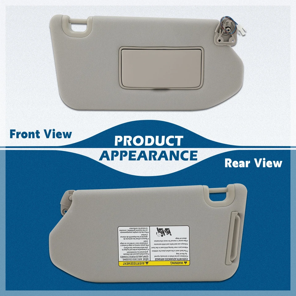 For INFINITI QX60 2014-2017 JX35 Sun Visor 96400-9PB0A Right Passenger Side Gray Foto 2 de 4
