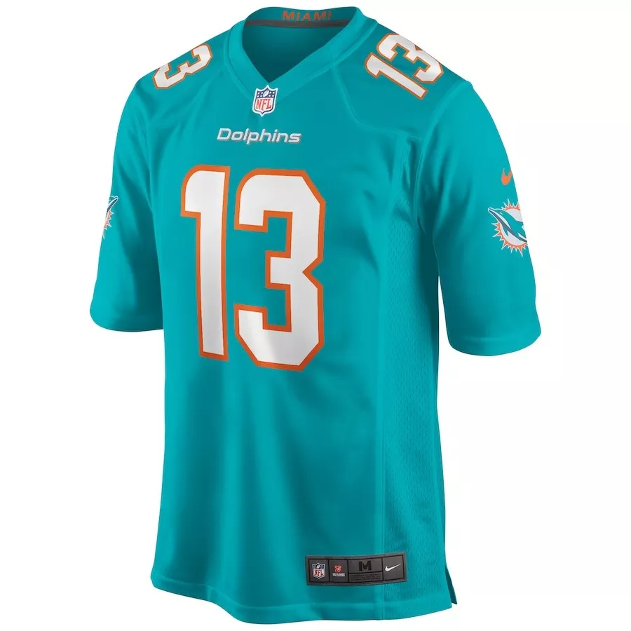 Nike Miami Dolphins No13 Dan Marino Aqua Green Alternate Men's Stitched NFL 100th Season Vapor Limited Jersey