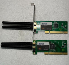Lot of 2 Zonet ZEW1642 ZEW1642D 802.11n Wireless PCI Adapter Dual Antennas