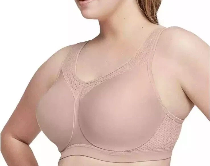 Sutiã esportivo GLAMORISE marrom com aro alto impacto, EUA 32/F, Reino Unido 32/E, novo com etiquetas, RN15564 - Imagem 2 de 4