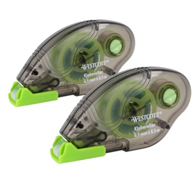 2x Westcott Kleberoller Klebespender 6,5mm x 8,5m Fotokleber Kleber E-730501
