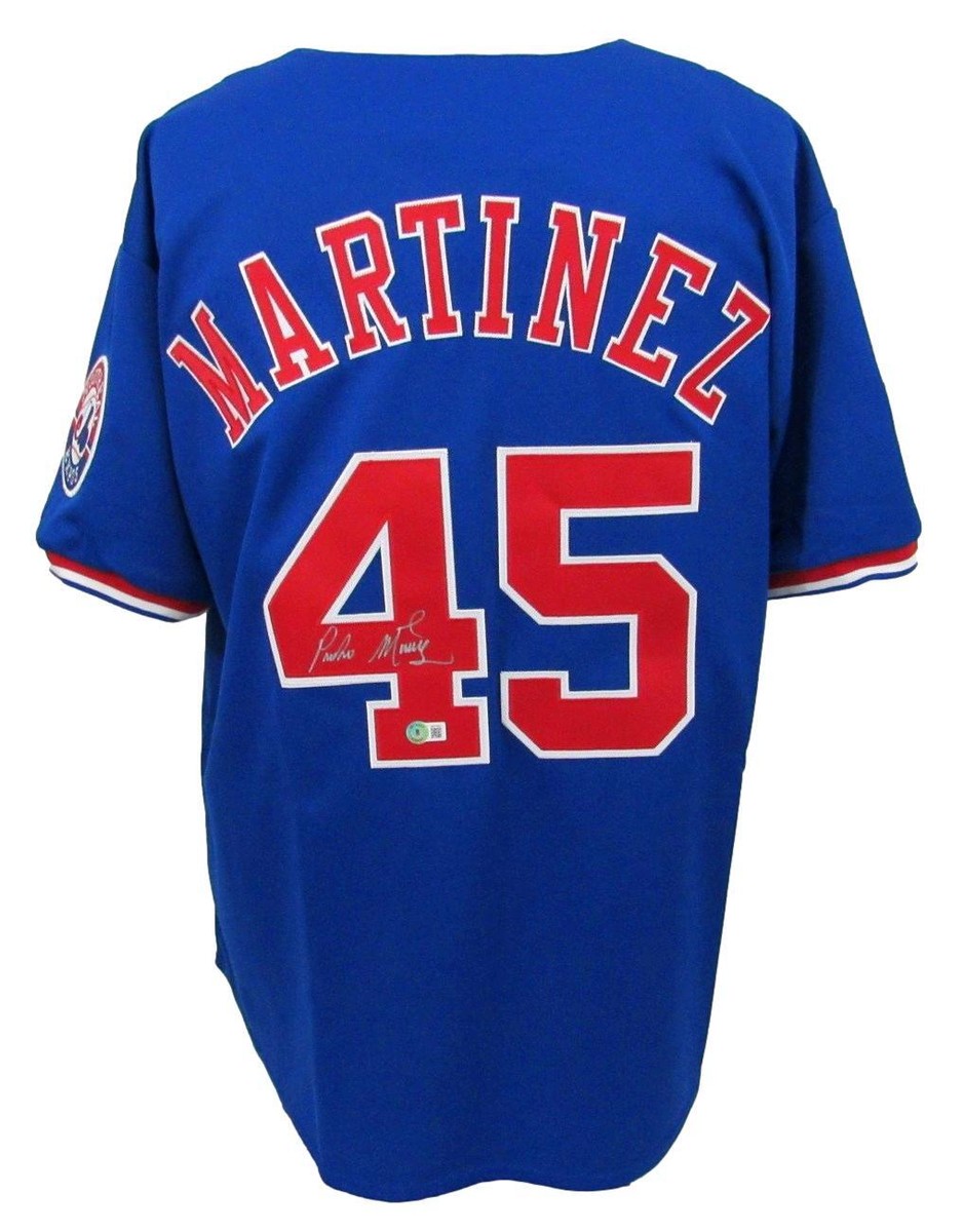 Pedro Martinez HOF Autographed Majestic BP Jersey Expos
