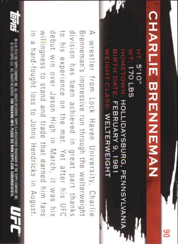 Cartes à Collectionner Topps UFC Knockout Gold 2010 - À Choisir Dans La Liste - État NM Ou Mieux