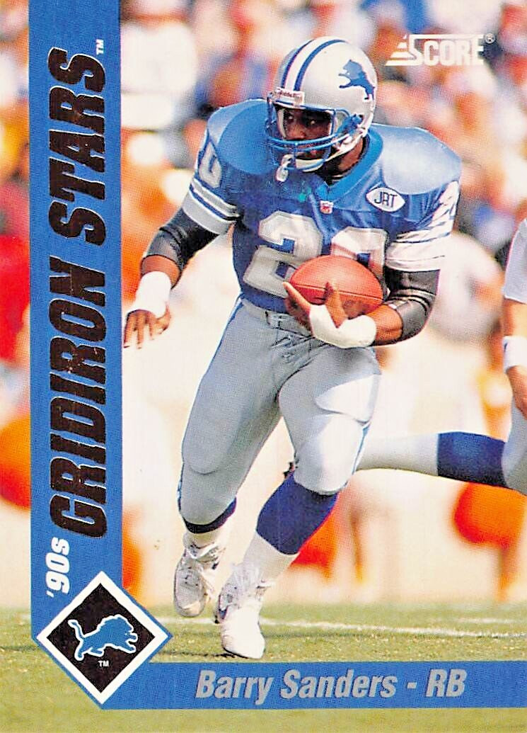 1992 Score Gridiron Stars Football Barry Sanders #1 NM/MT DETROIT LIONS