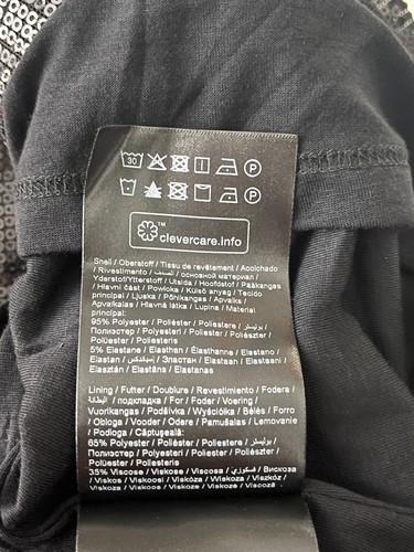 Fransa Sequin Jumper Pullover Size Small Black Blouse Womens Top NEW EU38 RRP£60 - Picture 10 of 11