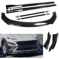 Front Bumper Lip Body Kit Spoiler Splitter For Hyundai Kona Side Skirt