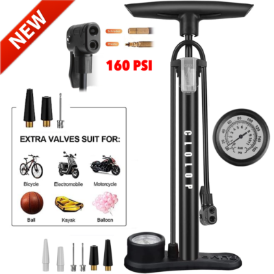 #ad Bike Floor Pump with GaugeBike Pump High Pressure 160 PsiBicycle Pump with Air $22.56