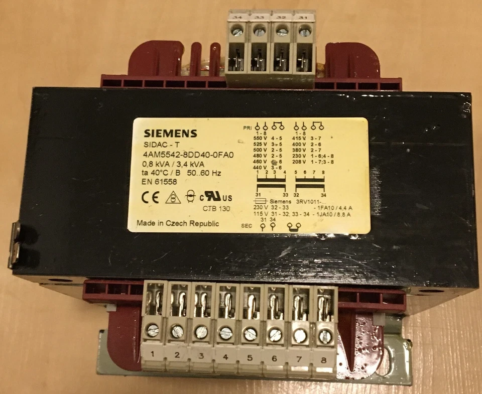 Siemens Transformator SIDAC-T 4AM5542-8DD40-0FA0 230/115 V NEU - Bild 3 von 4
